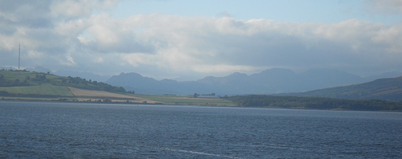 Blick von Greenock in Richtung Highlands