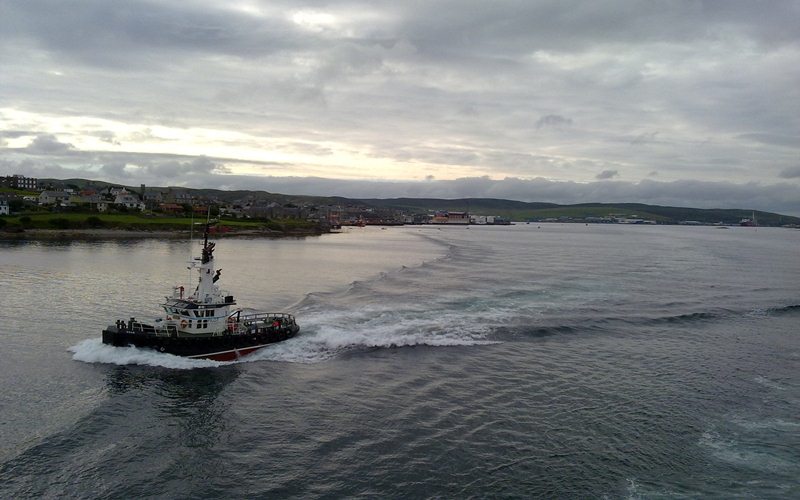 Schlepper als Lotsenboot in Lerwick