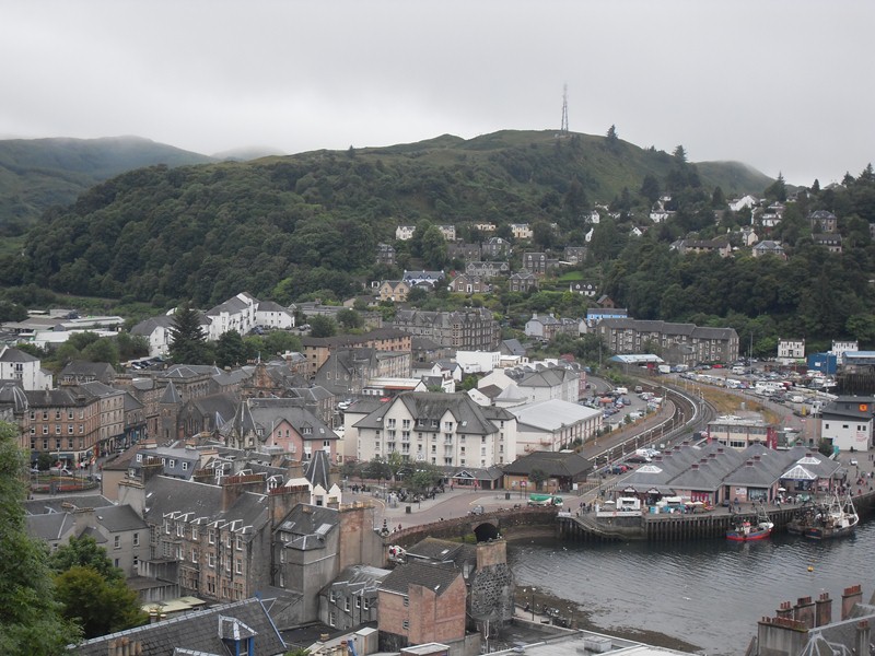 Stadtansicht Oban vom McCaigs Tower aus 